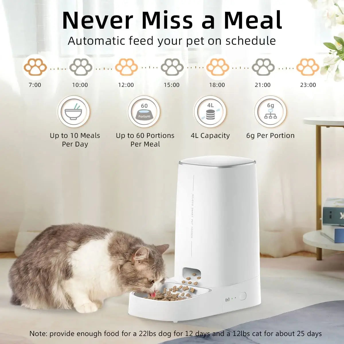 Automatic Cat Feeder Pet Smart WiFi kittens Food Kibble Dispenser Remote Control Auto Feeder For pets and cats Dry Food Accessories, useful  dog feeder