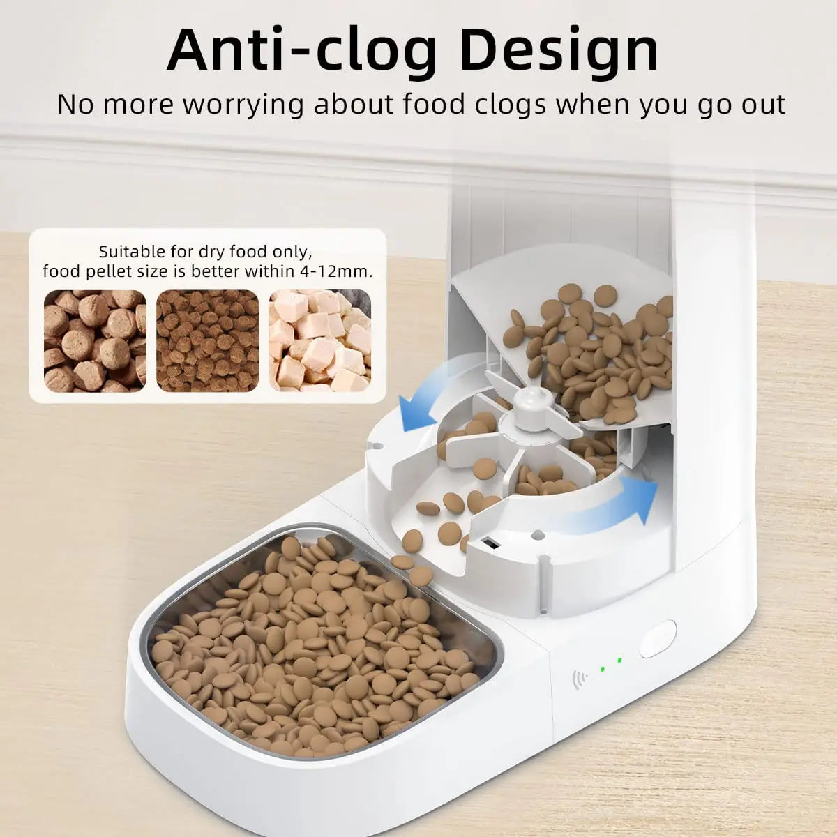 Automatic Cat Feeder Pet Smart WiFi kittens Food Kibble Dispenser Remote Control Auto Feeder For pets and cats Dry Food Accessories, useful  dog feeder