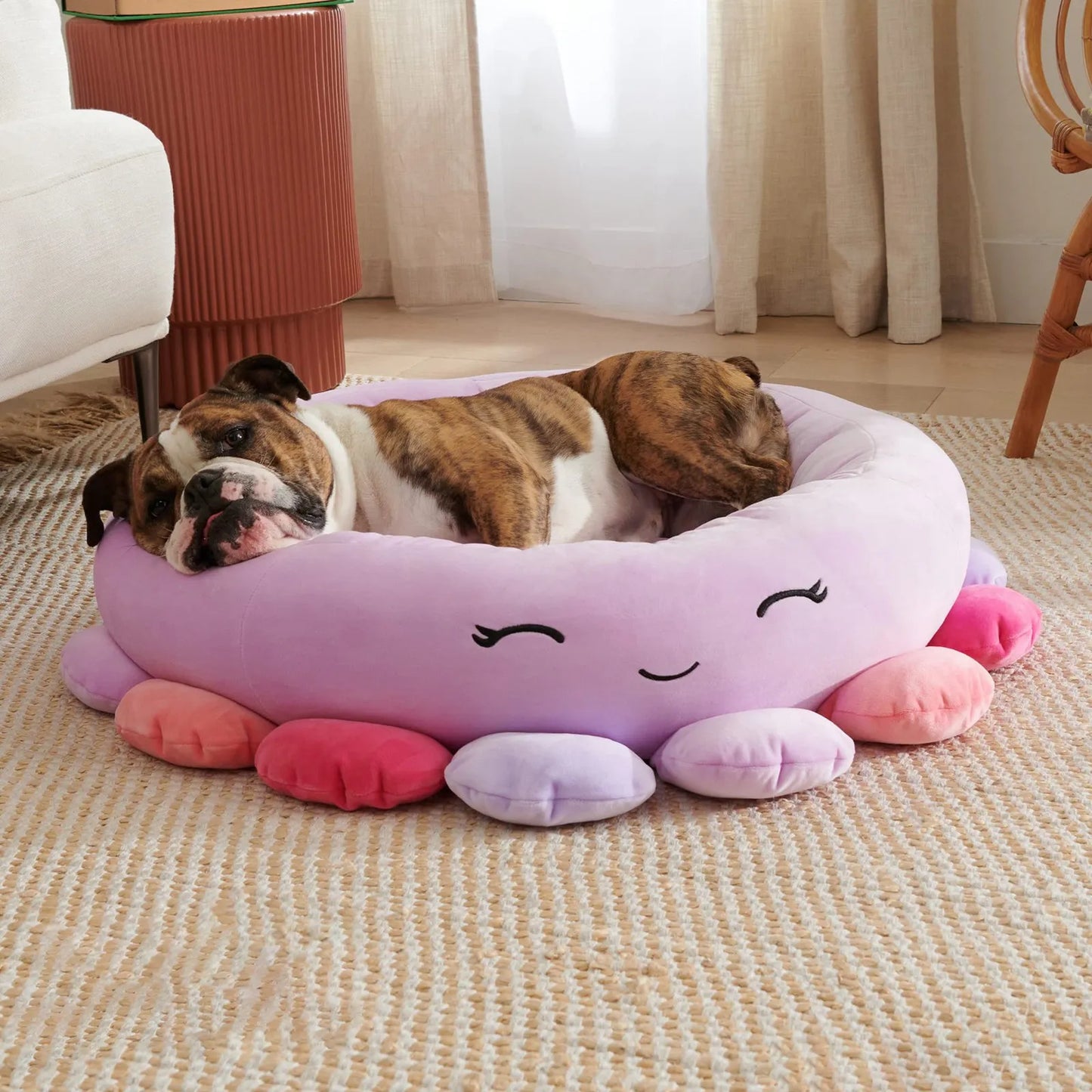 Cartoon Pet Bed Round Pet Nest Dog Bed Cat Bed Frog Octopus Pineapple Dolphin Breathable Antibacterial All Four Seasons Soft Mat